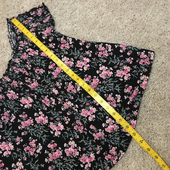 Soft & Sexy Black Floral Smock Collar Off Shoulder Top - Picture 13 of 13